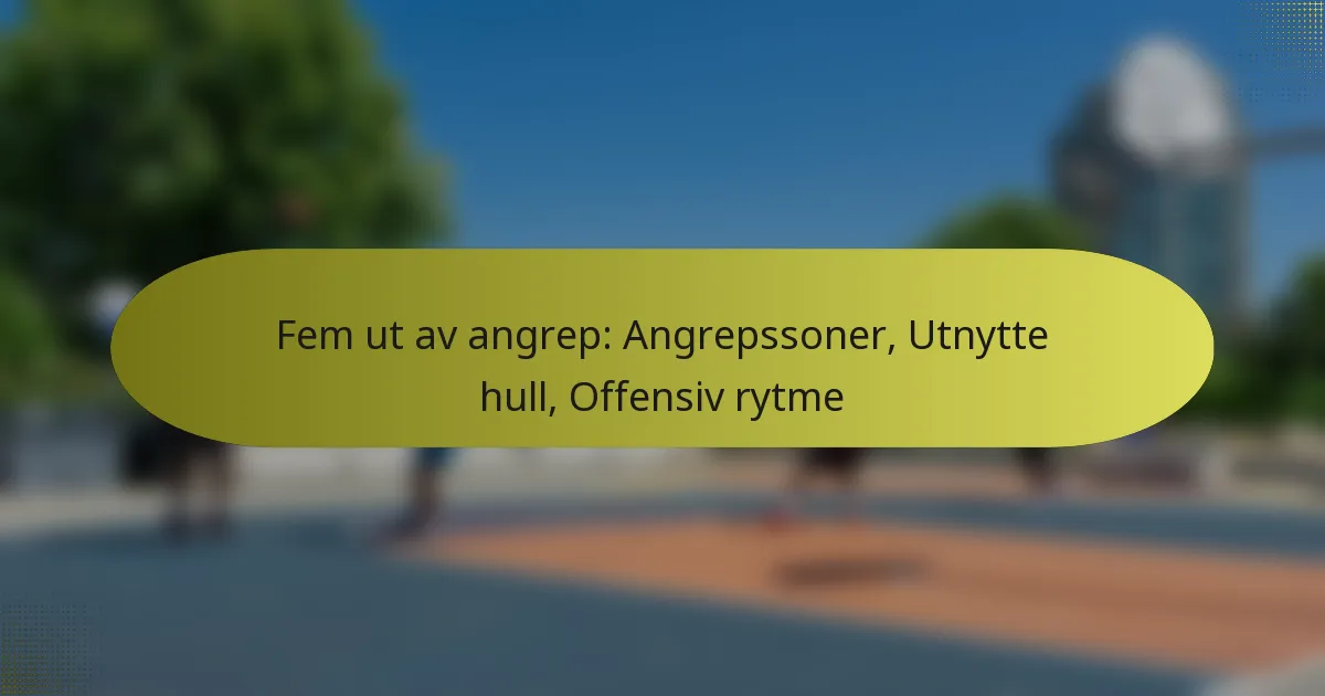 Fem ut av angrep: Angrepssoner, Utnytte hull, Offensiv rytme