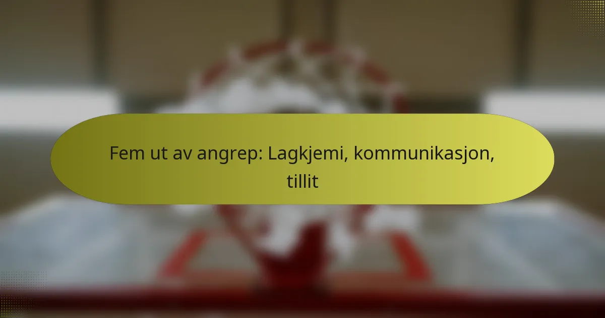 Fem ut av angrep: Lagkjemi, kommunikasjon, tillit