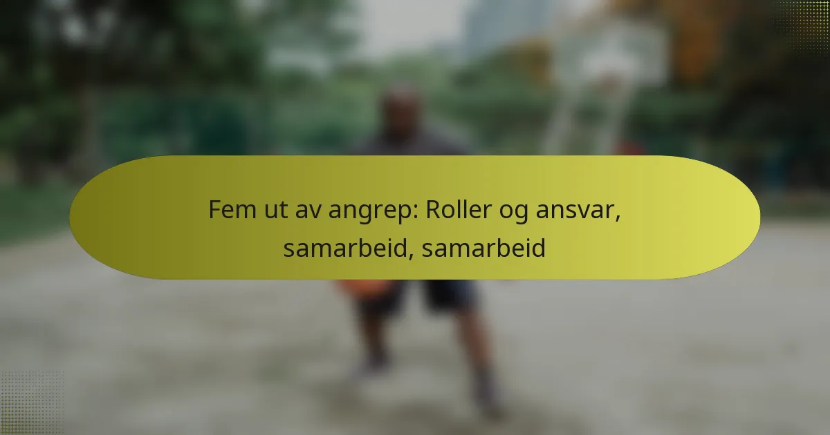 Fem ut av angrep: Roller og ansvar, samarbeid, samarbeid