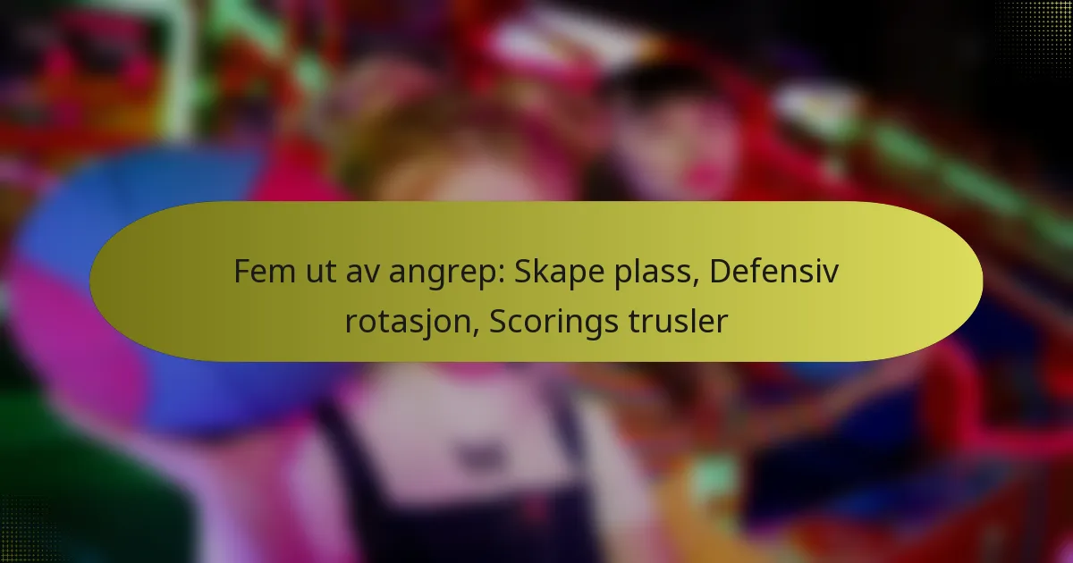 Fem ut av angrep: Skape plass, Defensiv rotasjon, Scorings trusler