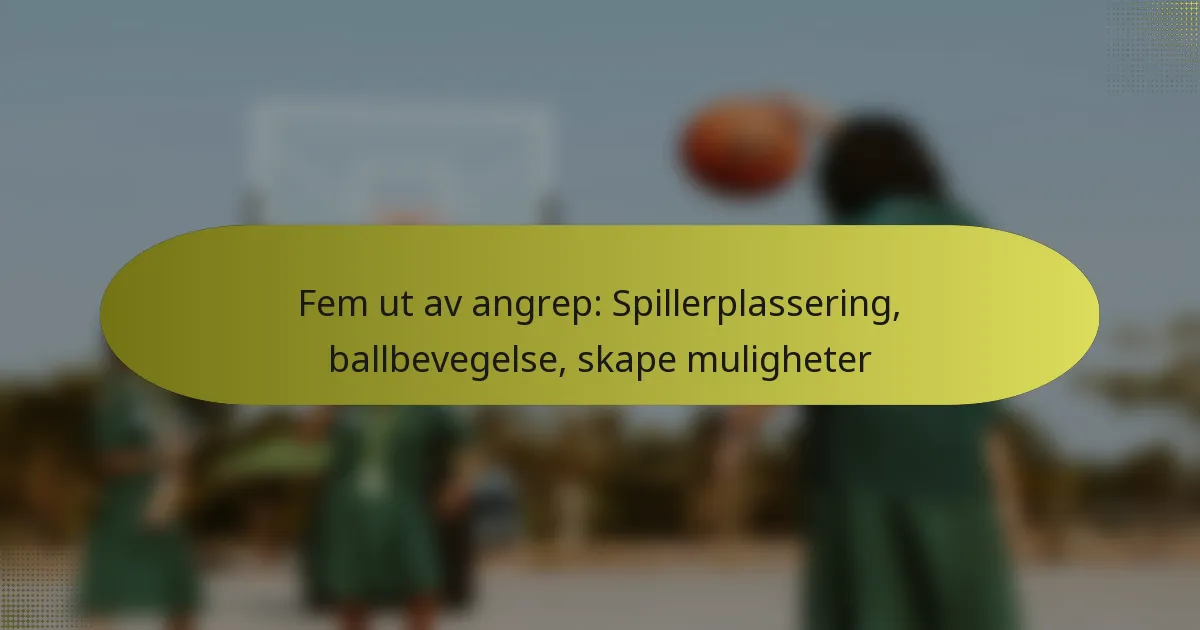 Fem ut av angrep: Spillerplassering, ballbevegelse, skape muligheter