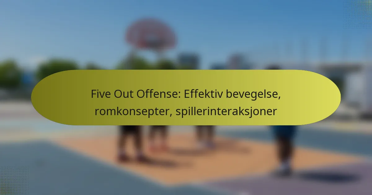 Five Out Offense: Effektiv bevegelse, romkonsepter, spillerinteraksjoner